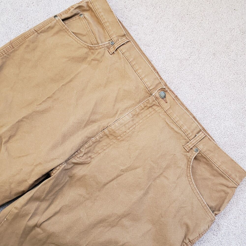 Lot Of 2 Dickies Carpenter Pants Size 44x32 Mens Beige & Gray Duck Canvas - Picture 14 of 16